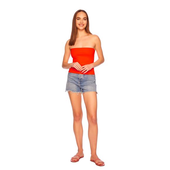 Susana Monaco Essential Strapless Tube Top Popsicle Orange XS NWT - Picture 7 of 10